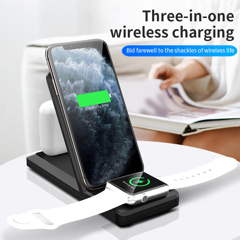 3-in-1 wireless charger vertical folding
