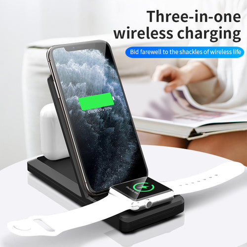 3-in-1 wireless charger vertical folding