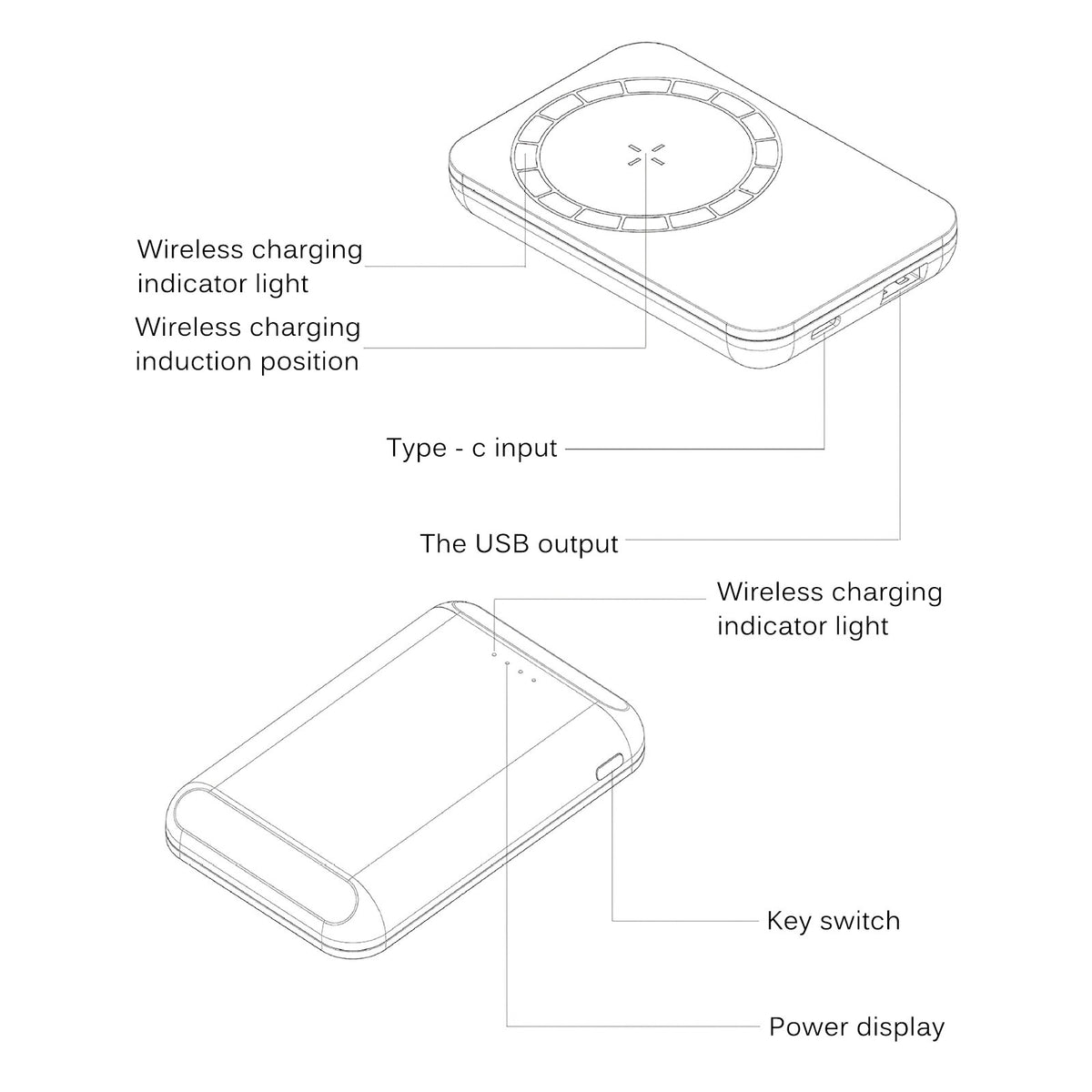 N52 magnet power bank 5000mAh